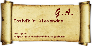 Gothár Alexandra névjegykártya