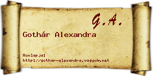 Gothár Alexandra névjegykártya