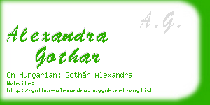 alexandra gothar business card