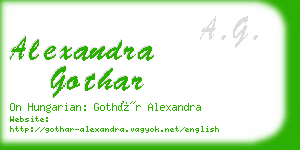 alexandra gothar business card